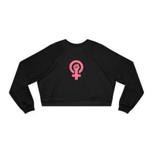 Women's Cropped Fleece Pullover Feminism