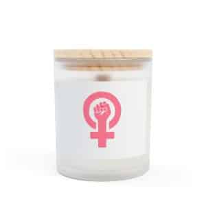 Feminism Frosted Glass Candle, 11oz